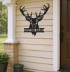 Maxcorners Personalized Deer Head Metal Sign WITH LED/WITHOUT LED – Rustic Hunting Cabin Wall Decor, Gift for Hunters MT0110
