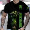 Joycorners Personalized Mechanic Shirt, I Will Not Quit I'm A Mechanic Till I Die, Zombie and Wrenches Design, Gift For Men PT2609