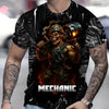 Joycorners Mechanic Shirt Soldier Skull Holding Giant Engine Piston Design T Shirt All Over Printed PT2609