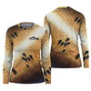 Joycorners Yellow Fish Scale Fishing UPF Shirts, Custom Fishing Shirt, Gift For Fisherman, Mens Casual Shirts