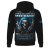 Joycorners Personalized T-Shirt I Am A Grumpy Old Mechanic Blue Flame Grim Reaper Design Shirt For Mechanics PT2609