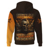 Joycorners Personalized T-Shirt Grumpy Old Mechanic You're About To Exceed The Limits Of My Medication Flame Skull Design Shirt PT2609
