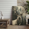 Joycorner Rustic Deer Portrait Weathered Wood Forest Canvas