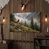 Joycorner Majestic Elk Mountain Ridge Misty Forest Landscape Canvas