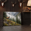 Joycorner Majestic Elk Mountain Ridge Misty Forest Landscape Canvas