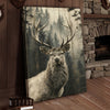 Joycorner Rustic Deer Portrait Weathered Wood Forest Canvas