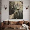 Joycorner Rustic Deer Portrait Weathered Wood Forest Canvas