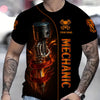 Joycorners Personalized Mechanic Shirt, I'll Be In The Garage, Skull Hand Holding Piston Design, Gift For Men PT2609