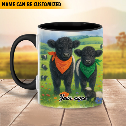Joycorners Personalized Name Cow Mug for Farm Animal Lovers