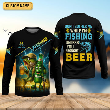 Joycorners Don't Bother Me While I'm Fishing Unless You Brought Beer Funny Fishing Shirt, SPF Shirt, Fishing Shirts For Men
