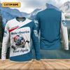 Joycorners Make America Reel Again Patriotic Fishing Shirt, Performance Fishing Shirts, Fishing Shirts For Men