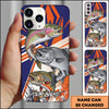 Joycorner Fishing Dynamic Splash Comic Style Personalized Name 3D Phone Case (10 Fish Species)