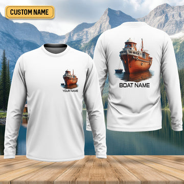 Joycorners Custom Boat Shirt, Fishing Jersey, SPF Long Sleeve Shirts, Best Fishing Gifts, Mens Casual Shirts
