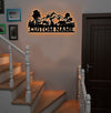 Maxcorners Personalized Wildlife Metal Sign WITH LED/WITHOUT LED - Rustic Cabin Name Sign with Deer & Bear, Mountain Lodge Outdoor Wall Art MT0110