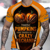 Joycorners Personalized Mechanic Shirt, Funny Halloween Design These Pumpkins Are Taken By A Crazy Mechanic, Gift For Men PT2609