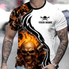 Joycorners Personalized Mechanic Shirt, Skull Engine Piston Flame Design, Mechanic Uniforms, Gift For Men PT2609