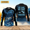 Joycorners We Came We Saw We Conquered, Casting Fish, SPF Shirt, Custom Fishing Shirt, Men Long Sleeve Shirt