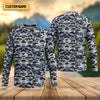 Joycorners Blue Camo Performance Fishing Shirts, SPF Shirt For Men, Hooded Fishing Shirt, Fishing Shirts For Men