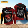 Joycorners Bass Fishing Shirts, Hunt - Strike - Rule, SPF Long Sleeve Shirts, Fishing Shirts For Men