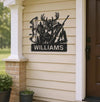 Maxcorners Personalized Deer Hunting Metal Sign WITH LED/WITHOUT LED – Bow & Rifle Wall Decor for Hunters MT0110