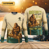 Joycorners Bigfoot's Quiet Day At The Lake Fishing UPF Shirts, Funny Fishing Shirt, Presents For Fishermen