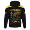 Joycorners Personalized Mechanic Shirt, Mechanic Caution Flying Tools And Offensive Language Likely, Mechanic Uniforms, Gift For Men PT2609