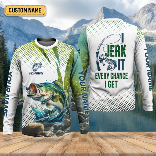 Joycorners I Jerk It Every Chance I Get, Fishing UPF Shirts, Funny Fishing Shirt, Fishing Shirts For Men