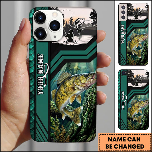 Joycorners Walleye Fishing Lake Sunset Personalized Phone Case
