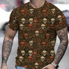 Joycorners Personalized Mechanic Shirt, Skulls and Gears Pattern, All Over Printed, Gift For Men PT2609