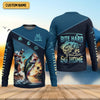 Joycorners Bite Hard or Go Home Fishing Shirts, SPF Long Sleeve Shirts, Fishing Shirts For Men