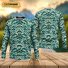 Joycorners Green Camo Performance Fishing Shirts, SPF Shirt For Men, Hooded Fishing Shirt, Fishing Shirts For Men