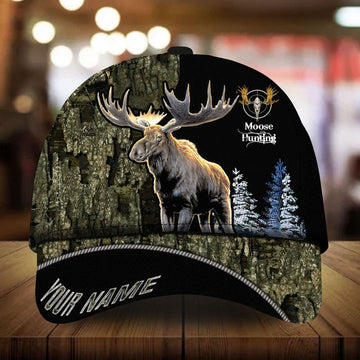 Joycorners Loralle Moose Hunting Personalized Cap