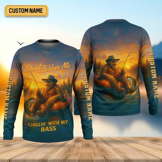Joycorners Don't Bobber Me Fishing Shirt, Bigfoot Fishing Shirt, SPF Long Sleeve Shirts, Presents For Fishermen