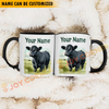 Joycorners Black Angus Personalized Name Two Tone Mug