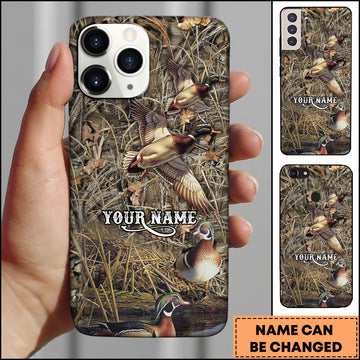 Joycorners Realistic Flying Duck Hunting Personalized Name Phone Case