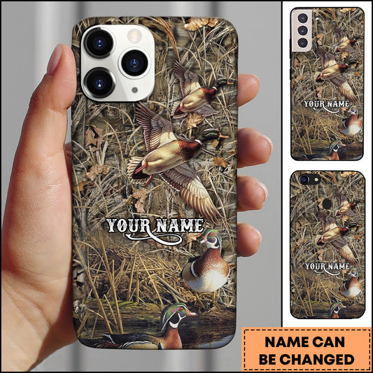 Joycorners Realistic Flying Duck Hunting Personalized Name Phone Case