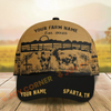 Joycorners Coir Pattern Farm&Cows, Custom Name Cattle Cap (5 Cattle Breeds)