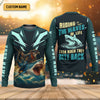 Joycorners Riding The Waves Of Life Even When They Bite Back SPF Shirt For Men, Funny Fishing Shirt, Fishing Shirts For Men