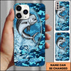 Joycorners Fishing Phone Case Fishing Camo Phone Case Personalized Name (8 Fish Species)