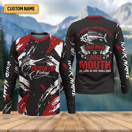 Joycorners Passion for Fishing Shirts, SPF Long Sleeve Shirts, Fishing Shirts For Men