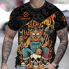 Joycorners Personalized Mechanic Shirt Custom Name Funny Cat Skull Wrench Flames Auto Repair Garage Workwear Tee Car Repair Shirt Gift For Men Dad PT2609