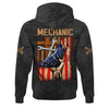 Joycorners Patriotic Mechanic Shirt, American Flag & Cross Design with Wrenches, Perfect Gift for Christian Mechanics, Car Repair & Garage Fans PT2609