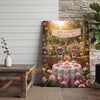 Joycorners Valentine Deer Couple Tea Party Floral Garden Personalized Name Canvas