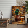 Joycorner Mallard Duck Autumn Bar Cigar Beer 3D Wrapped Canvas