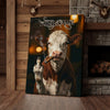 Joycorner Hereford Smoking Cow Flipping Finger Attitude Wall Art Custom Name Rustic Canvas