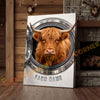 Joycorners Cattle Cow Funny Highland Cow In Washing Machine Personalized Name Canvas