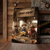 Joycorner Brown Swiss Cow Trio Western Saloon Beer Cheers Rustic Bar Sign Customized Farm Name Canvas