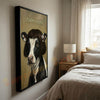 Joycorners Whimsical Holstein Farm Cow Portrait Personalized Name Canvas