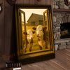 Joycorners Hereford Cows Peeking Through Farm Window Rustic Country Wrapped Canvas Wall Art