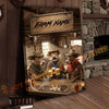 Joycorner Brown Swiss Cow Trio Western Saloon Beer Cheers Rustic Bar Sign Customized Farm Name Canvas
